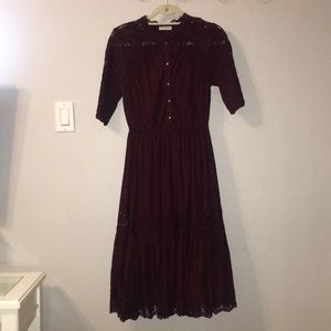 Ulla Johnson Martha Dress in Bordeaux